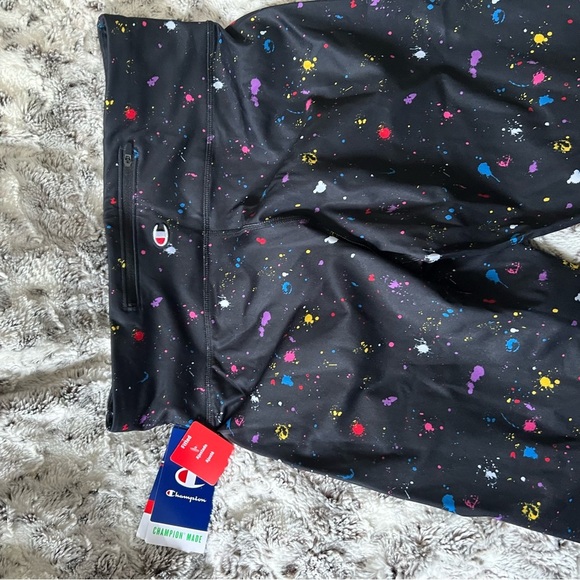 Champion Fitted Black Paint Splatter Leggings - Picture 4 of 4